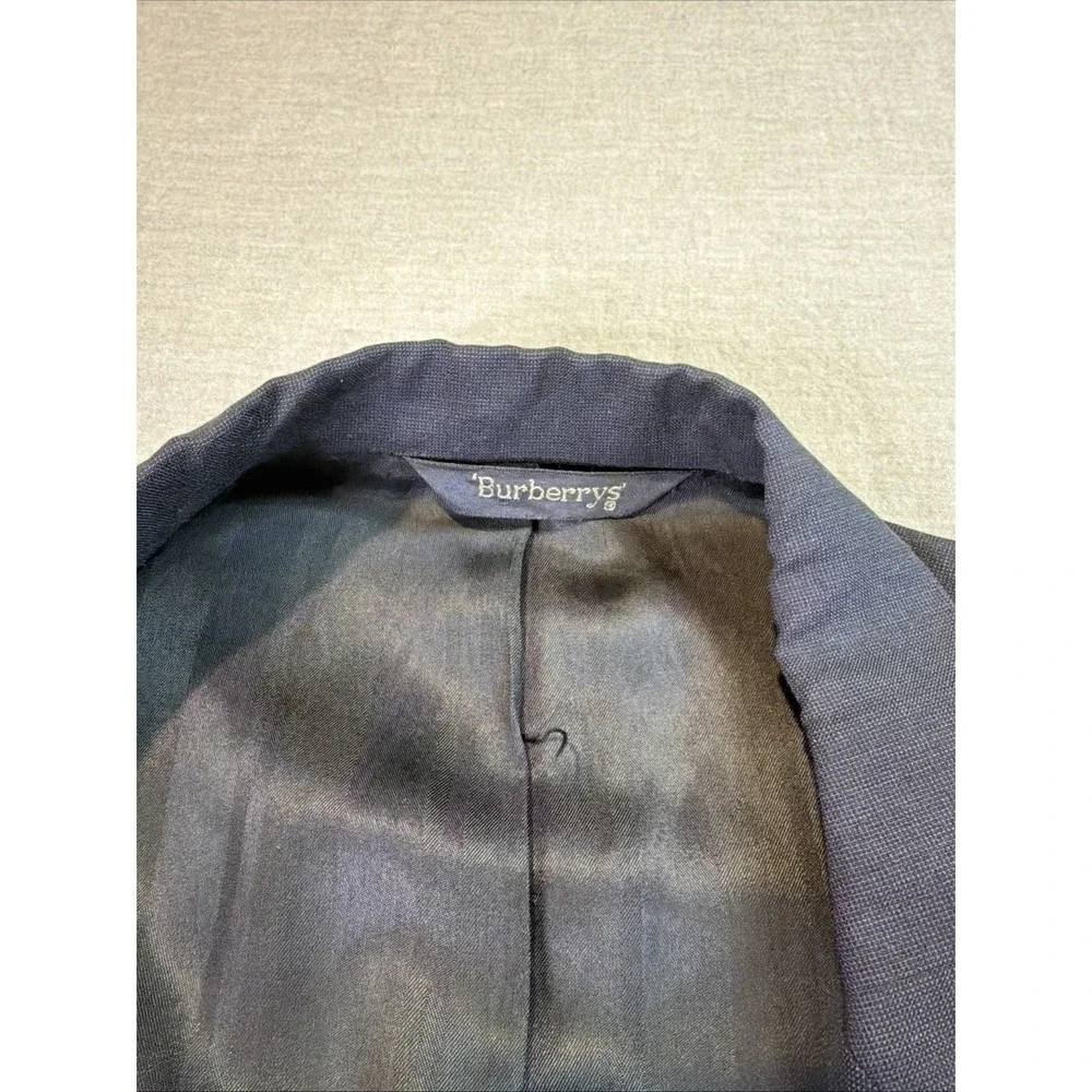 VTG Burberrys Blazer‎ Mens Sz 44R Blue Wool Double Breasted Made USA 80s Jacket